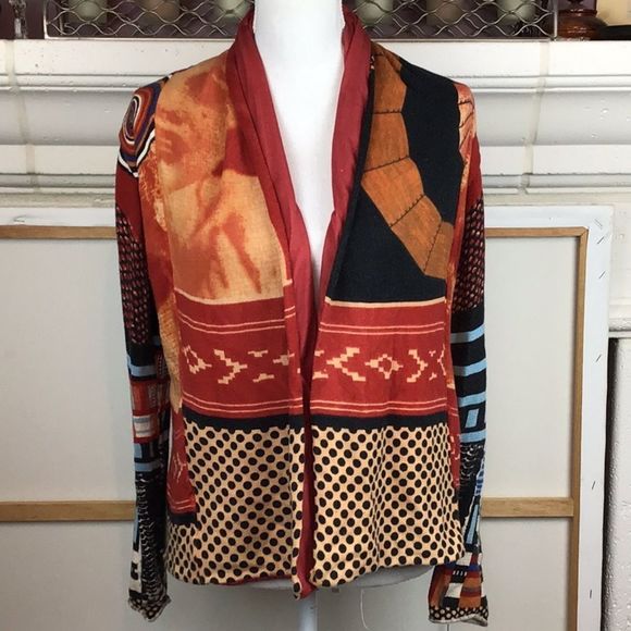 Sweaters - Unique spider,tribal open cardigan w/ Marilyn Monroe lining